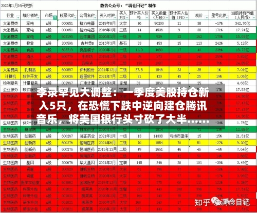 李录罕见大调整：一季度美股持仓新入5只	，在恐慌下跌中逆向建仓腾讯音乐，将美国银行头寸砍了大半……-第2张图片