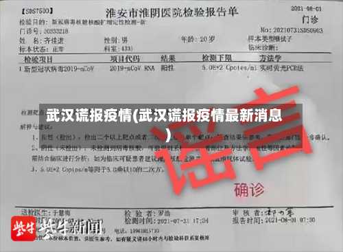 武汉谎报疫情(武汉谎报疫情最新消息)