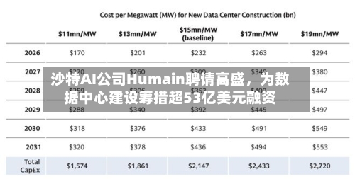 沙特AI公司Humain聘请高盛，为数据中心建设筹措超53亿美元融资-第2张图片