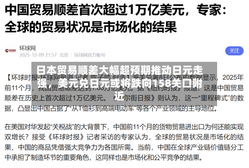 日本贸易顺差大幅超预期推动日元走强	，美元兑日元或将跌向158关口附近-第2张图片
