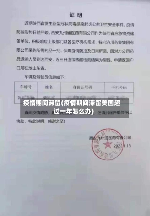 疫情期间滞留(疫情期间滞留美国超过一年怎么办)-第2张图片