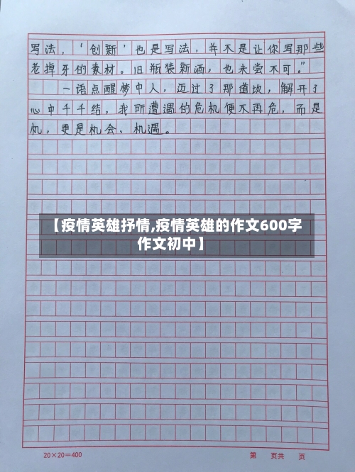 【疫情英雄抒情,疫情英雄的作文600字作文初中】-第3张图片