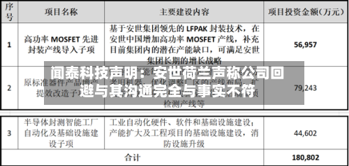 闻泰科技声明：安世荷兰声称公司回避与其沟通完全与事实不符-第2张图片